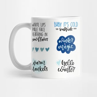 Winter/Cold Aesthetics Sticker Pack Mug